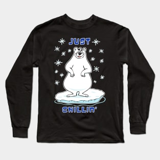 Just Chillin' Polar Bear Long Sleeve T-Shirt